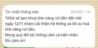 rút tiền tada