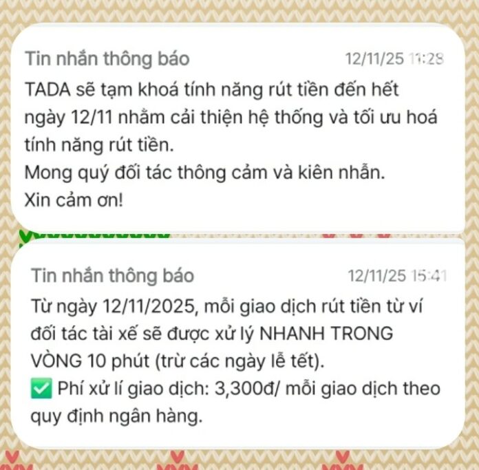 rút tiền tada